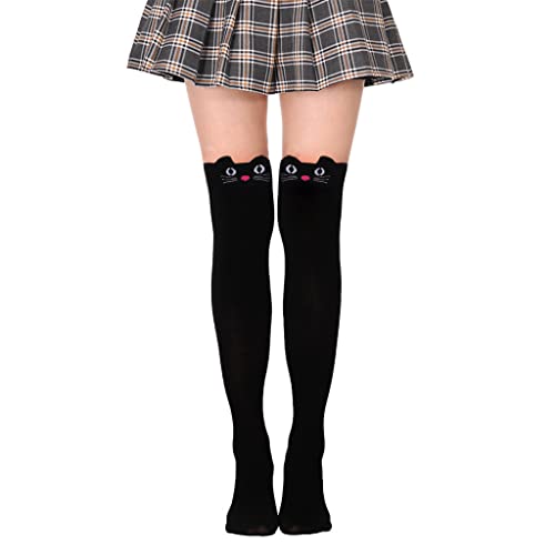 ZIBUYU Girls Cotton Knee High Socks Cute Kitty Winter Warm Long Socks for Girl Christmas Gift for Girls 3-12 Years Old Boot Socks, One Pair ZIBUYU Girls Cotton Knee High Socks Cute Kitty Winter Warm Long Socks for Girl Christmas Gift for Girls 3-12 Years Old Boot Socks, One Pair